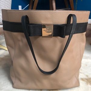 Late Spade tan leather tote